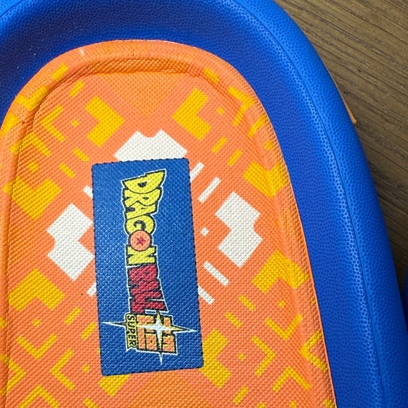 NEW-DragonBall Z Men's Slide Sandals Slippers Size 13 Blue & Orange - Picture 6 of 10